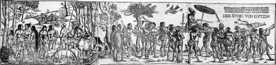 The King of Gutzin, print made by George Glockendon by Hans Burgkmair